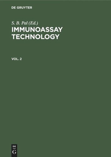 Immunoassay Technology: Vol. 2