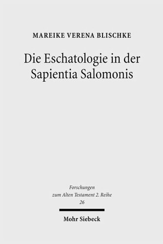 Die Eschatologie in der Sapientia Salomonis