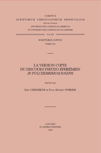 La version copte du discours pseudo-éphrémien In pulcherrimum Ioseph