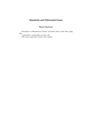 Manifolds and Differential Forms