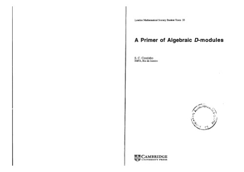 A primer of algebraic D-modules