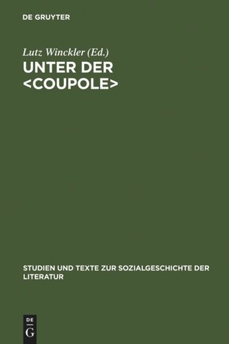 Unter der <Coupole>: Die Paris-Feuilletons Hermann Wendels 1933–1936