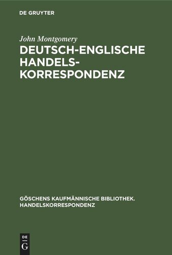 Deutsch-Englische Handelskorrespondenz