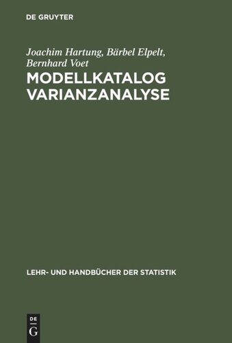 Modellkatalog Varianzanalyse