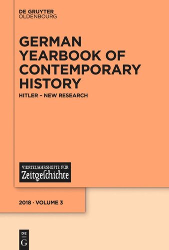 German Yearbook of Contemporary History: Volume 3 Hitler – New Research