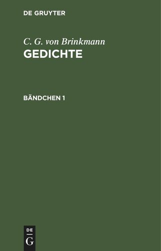 Gedichte: Bändchen 1