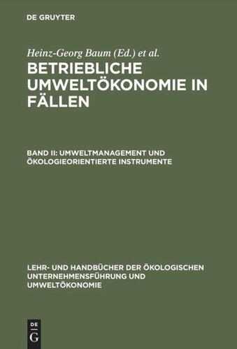 Umweltmanagement und ökologieorientierte Instrumente