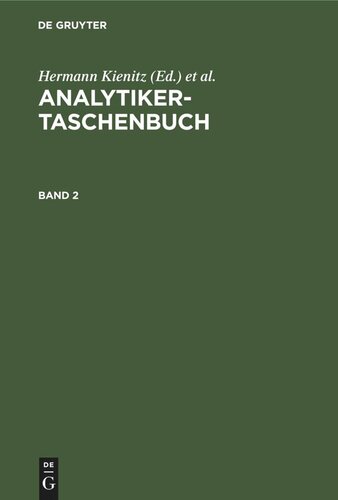 Analytiker-Taschenbuch: Band 2