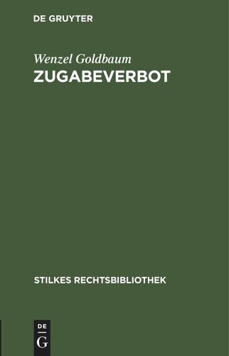 Zugabeverbot