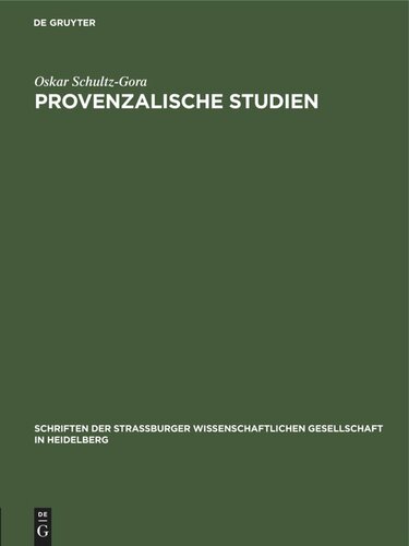 Provenzalische Studien