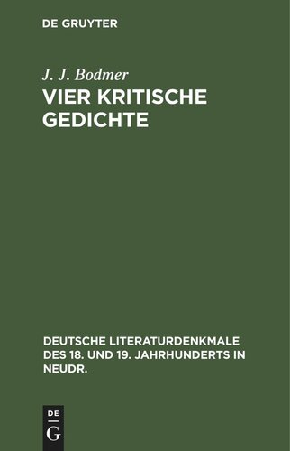 Vier kritische Gedichte