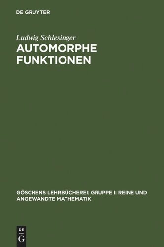 Automorphe Funktionen