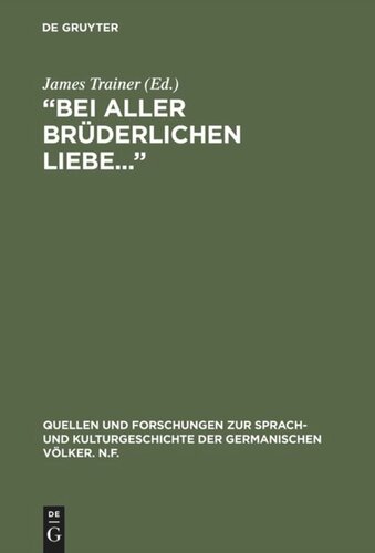 “Bei aller brüderlichen Liebe...”: The Letters of Sophie Tieck to her brother Friedrich