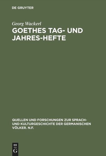 Goethes Tag- und Jahres-Hefte