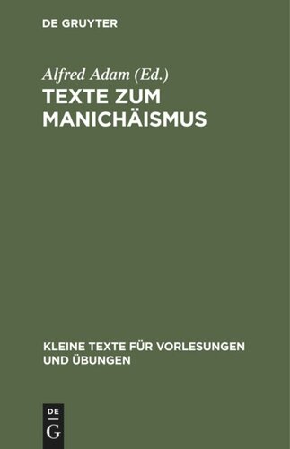 Texte zum Manichäismus