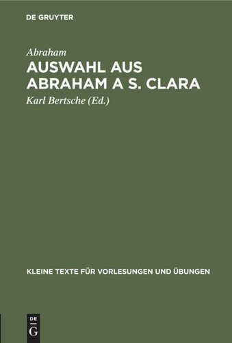 Auswahl aus Abraham a S. Clara