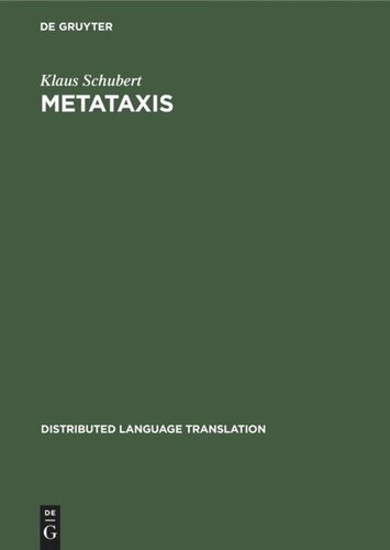 Metataxis: Contrastive Dependency Syntax for Machine Translation