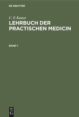 Lehrbuch der practischen Medicin: Band 1