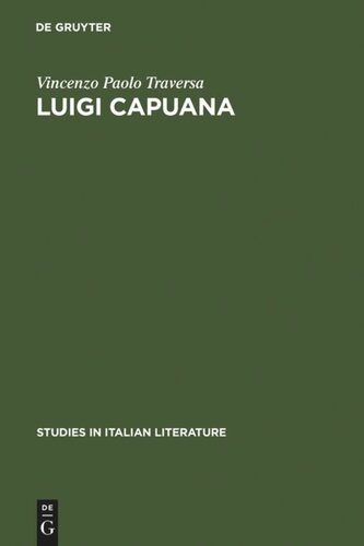 Luigi Capuana: Critic and novelist