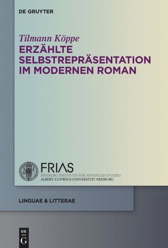 Erzählte Selbstrepräsentation im modernen Roman