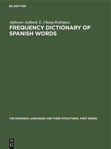 Frequency Dictionary of Spanish Words