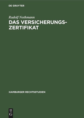 Das Versicherungs-Zertifikat