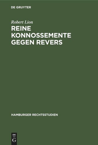 Reine Konnossemente gegen Revers