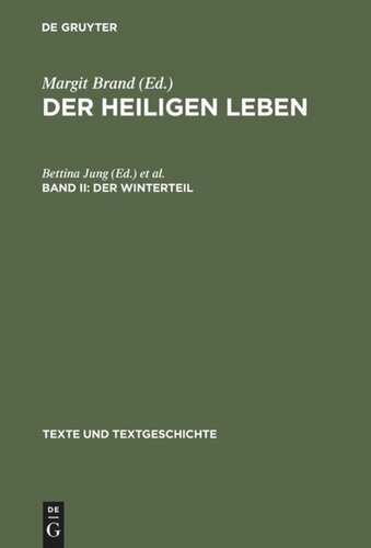 Der Heiligen Leben: Band II Der Winterteil