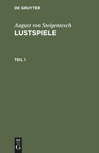 Lustspiele: Teil 1