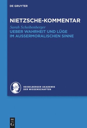 Historischer und kritischer Kommentar zu Friedrich Nietzsches Werken: Band 1.3 Kommentar zu Nietzsches 