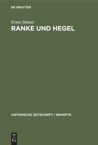 Ranke und Hegel