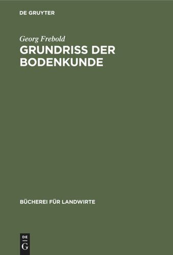 Grundriß der Bodenkunde