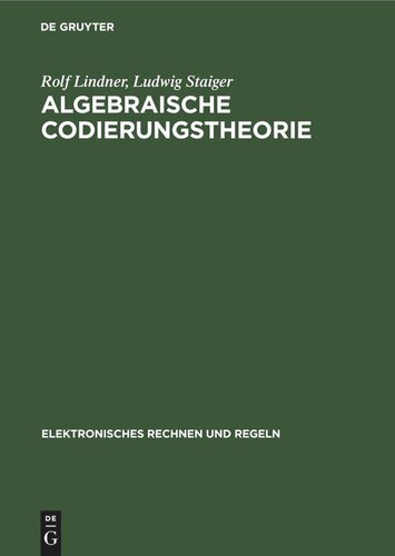 Algebraische Codierungstheorie: Theorie der sequentiellen Codierungen