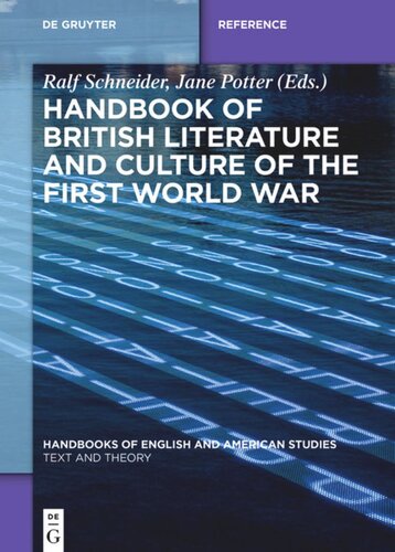 Handbook of British Literature and Culture of the First World War