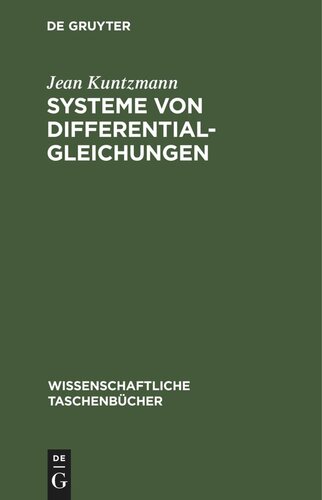 Systeme von Differentialgleichungen