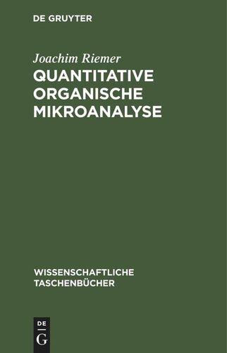 Quantitative organische Mikroanalyse