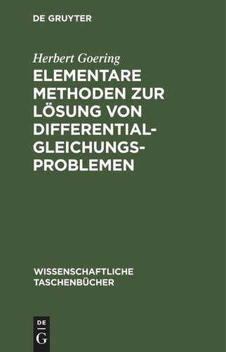 Elementare Methoden zur Lösung von Differentialgleichungsproblemen