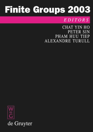 Finite Groups 2003: Proceedings of the Gainesville Conference on Finite Groups, March 6 - 12, 2003