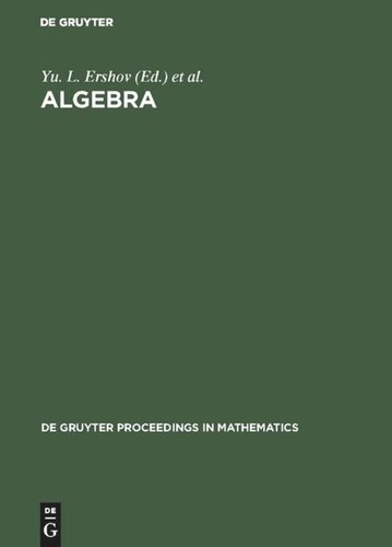 Algebra: Proceedings of the Third International Conference on Algebra held in Krasnoyarsk, August 23–28, 1993