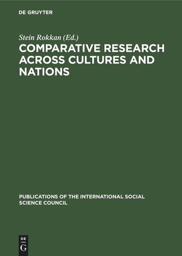 Comparative Research across Cultures and Nations