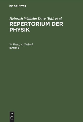 Repertorium der Physik: Band 8