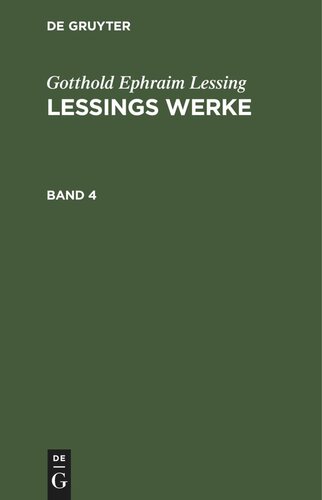 Lessings Werke: Band 4