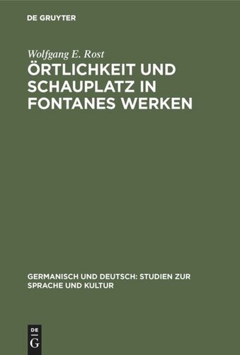 Örtlichkeit und Schauplatz in Fontanes Werken