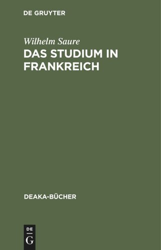 Das Studium in Frankreich