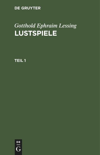 Lustspiele: Teil 1