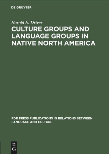 Culture Groups and Language Groups in Native North America