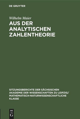 Aus der analytischen Zahlentheorie