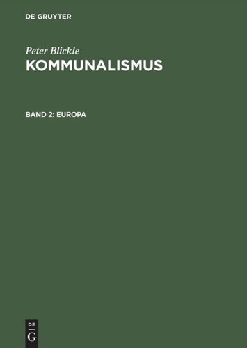 Kommunalismus: Band 2 Europa