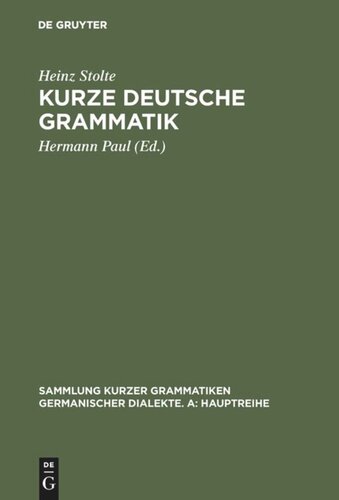 Kurze deutsche Grammatik