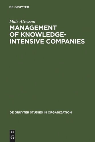 Management of Knowledge-Intensive Companies